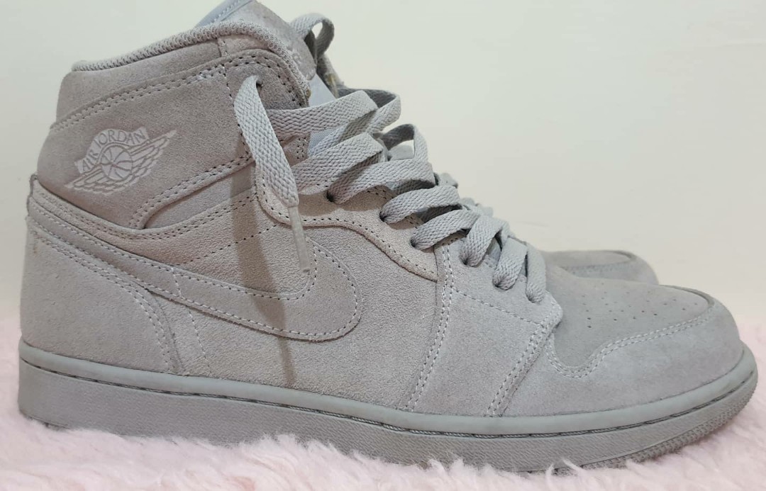 Jordan retro sales grey suede