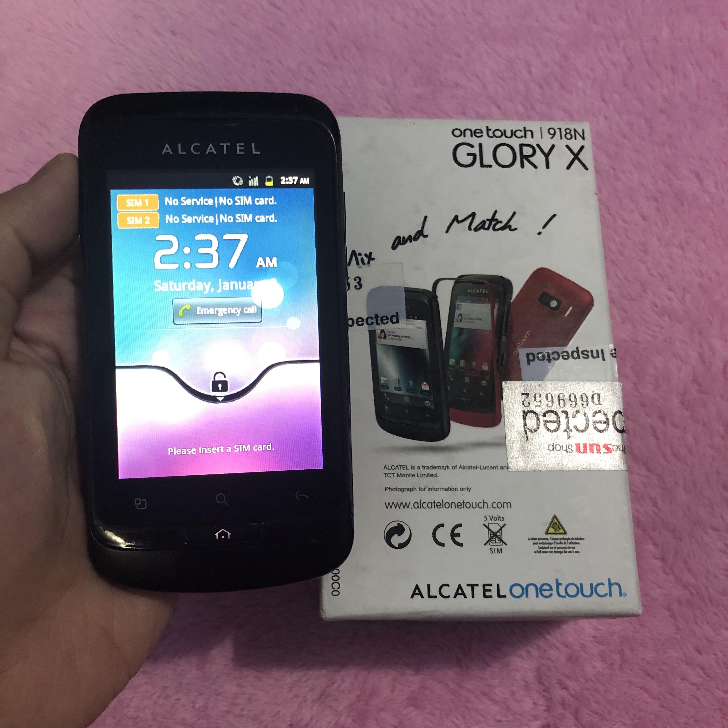 Alcatel One Touch 918n Glory X Dual Sim Locked To Sun Mobile Phones Tablets Android Phones Others On Carousell