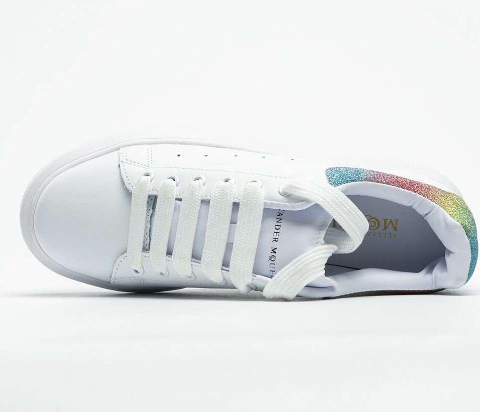 Alexander McQueen Rainbow Oversized Sneakers, Women's Fashion, Shoes ...