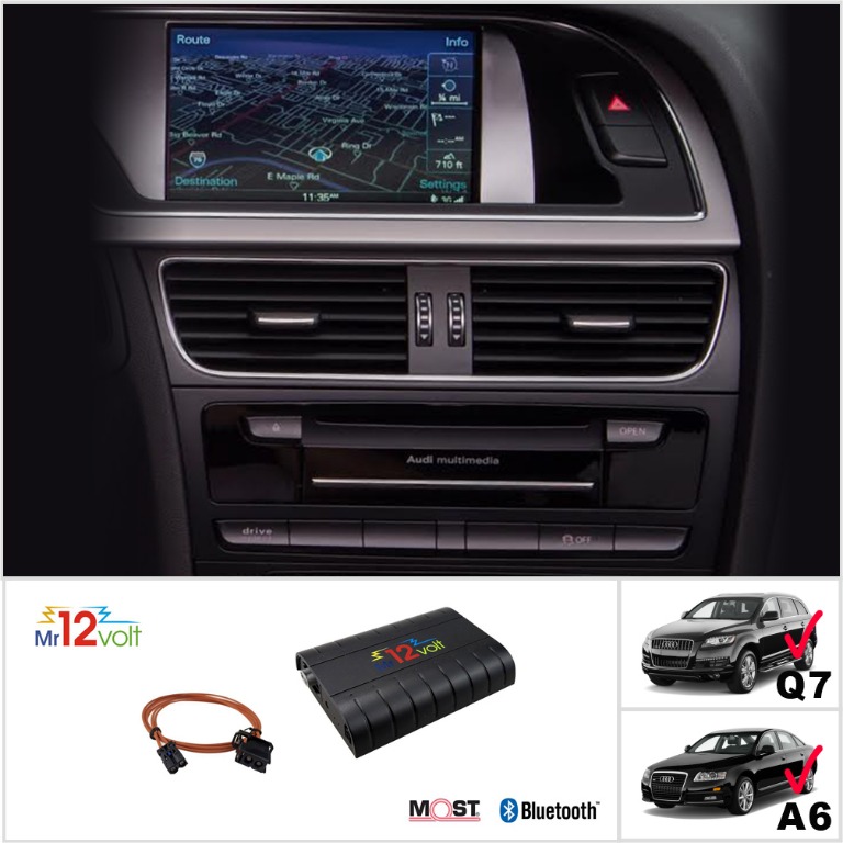 Audi Bluetooth A6 A8 Q7 奧迪原車機頭增加藍牙裝置a2dp Usd Sd Aux In 汽車配件 電子配件 Carousell