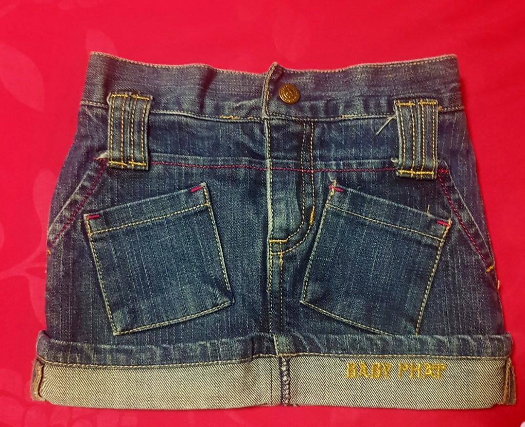 Baby phat shop denim skirt