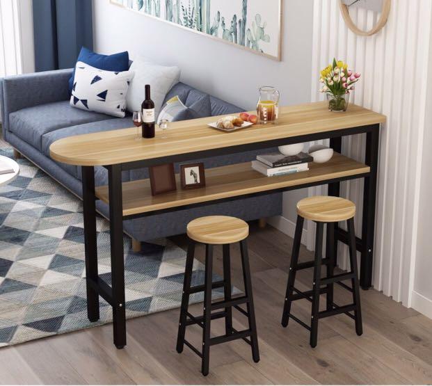 More Colors Double Shelves Bar Table N Stool Furniture Home Living Furniture Tables Sets On Carousell