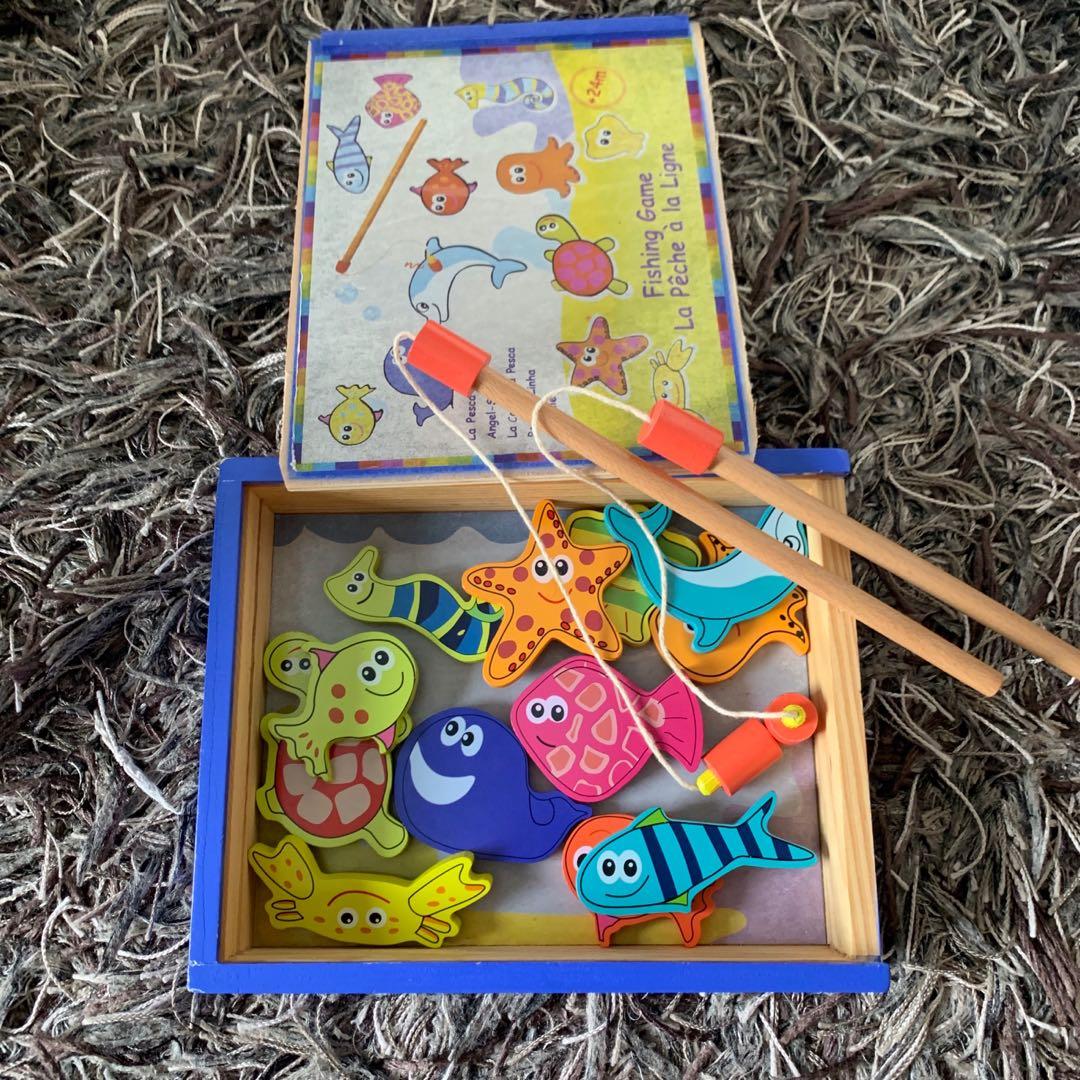 Beautiful wooden magnetic fishing game, Hobbies & Toys, Toys & Games on  Carousell