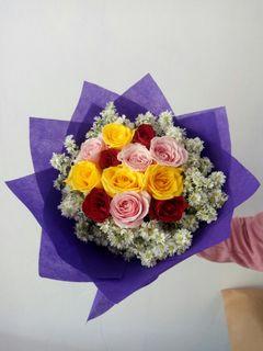 Bunga wisuda bunga asli bucket bunga hand bouquet bunga mawar fresh