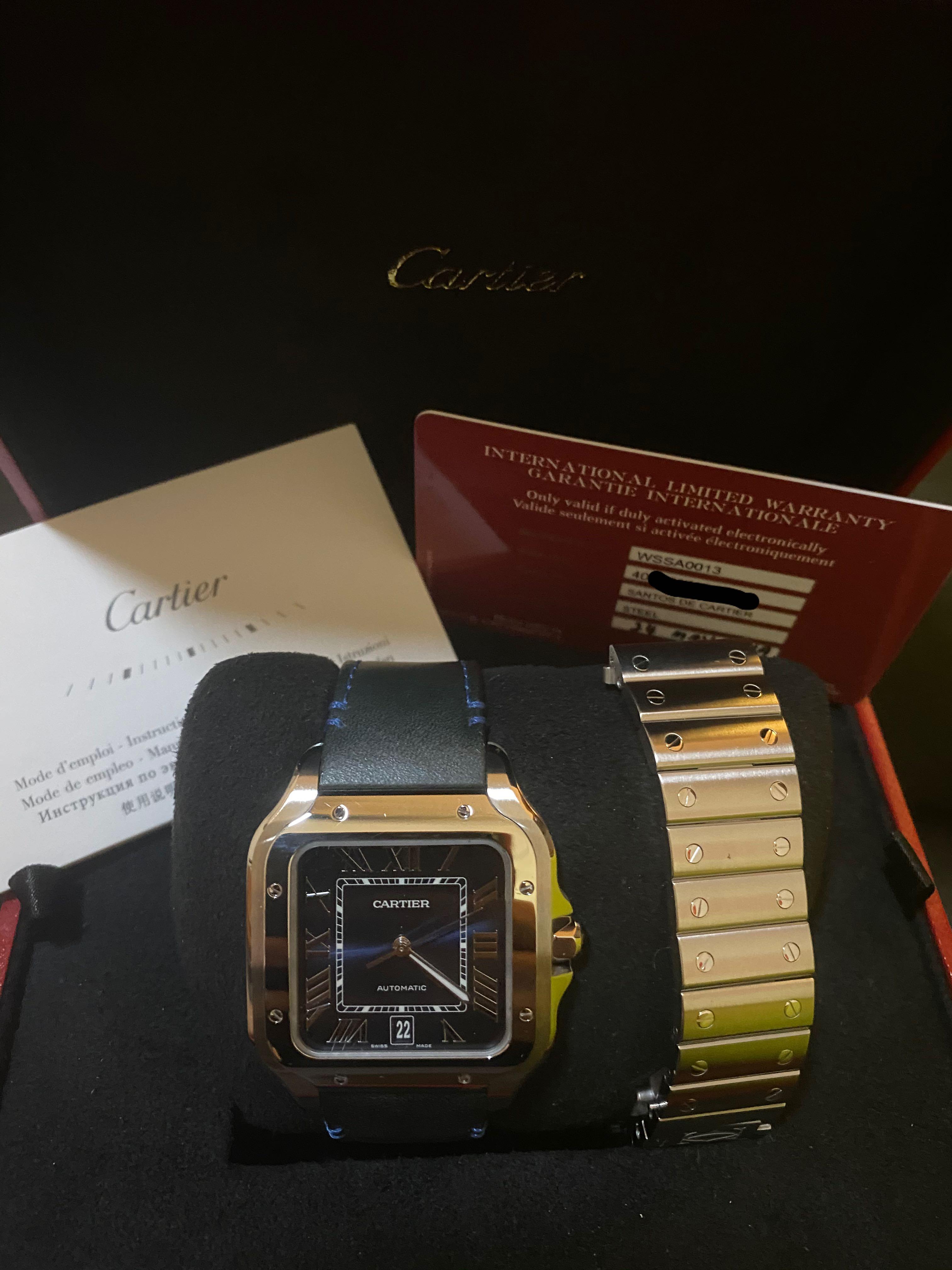 Cartier santos gradient blue cheap