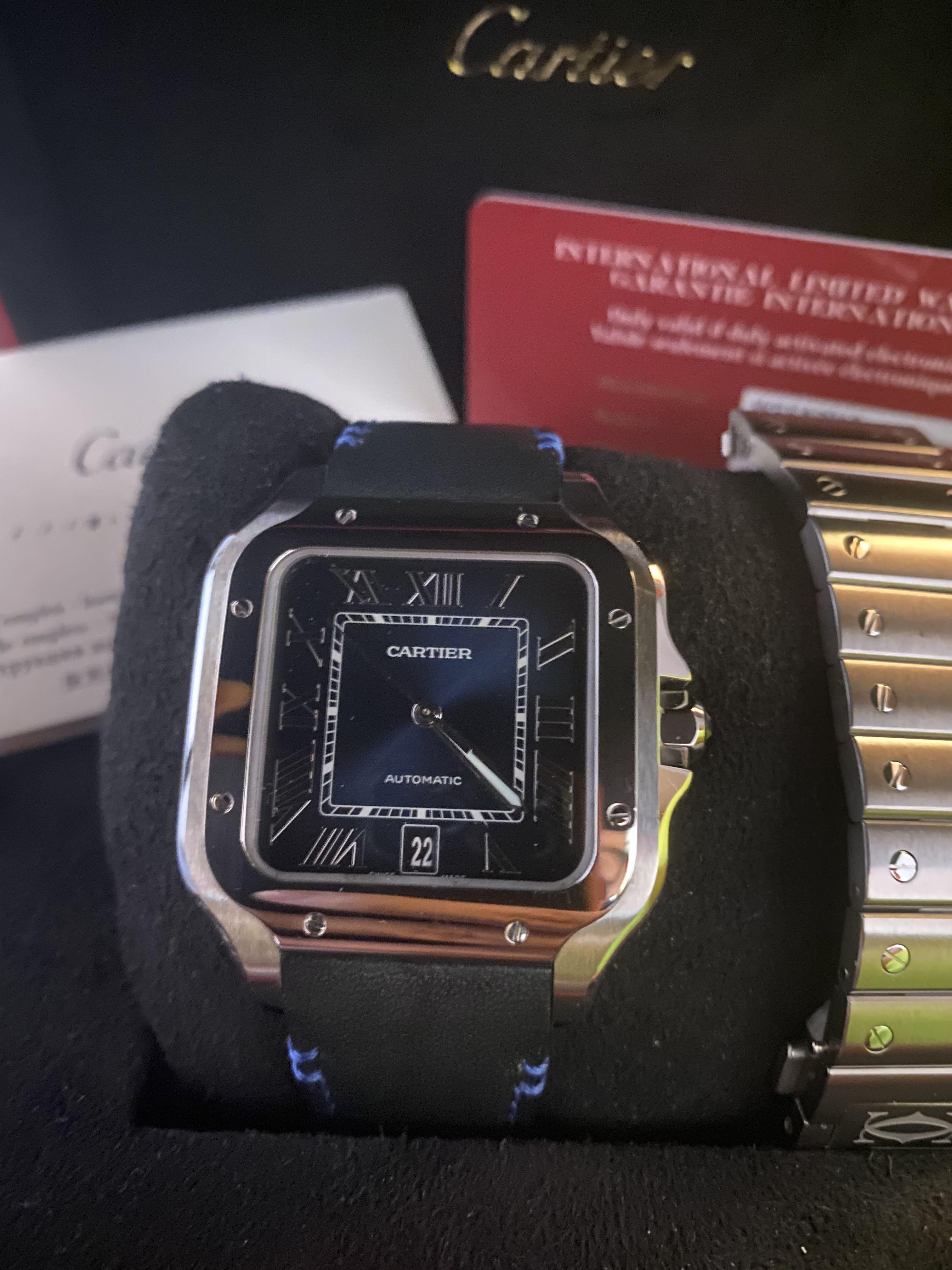 Cartier De Santos Large Gradient Blue Dial