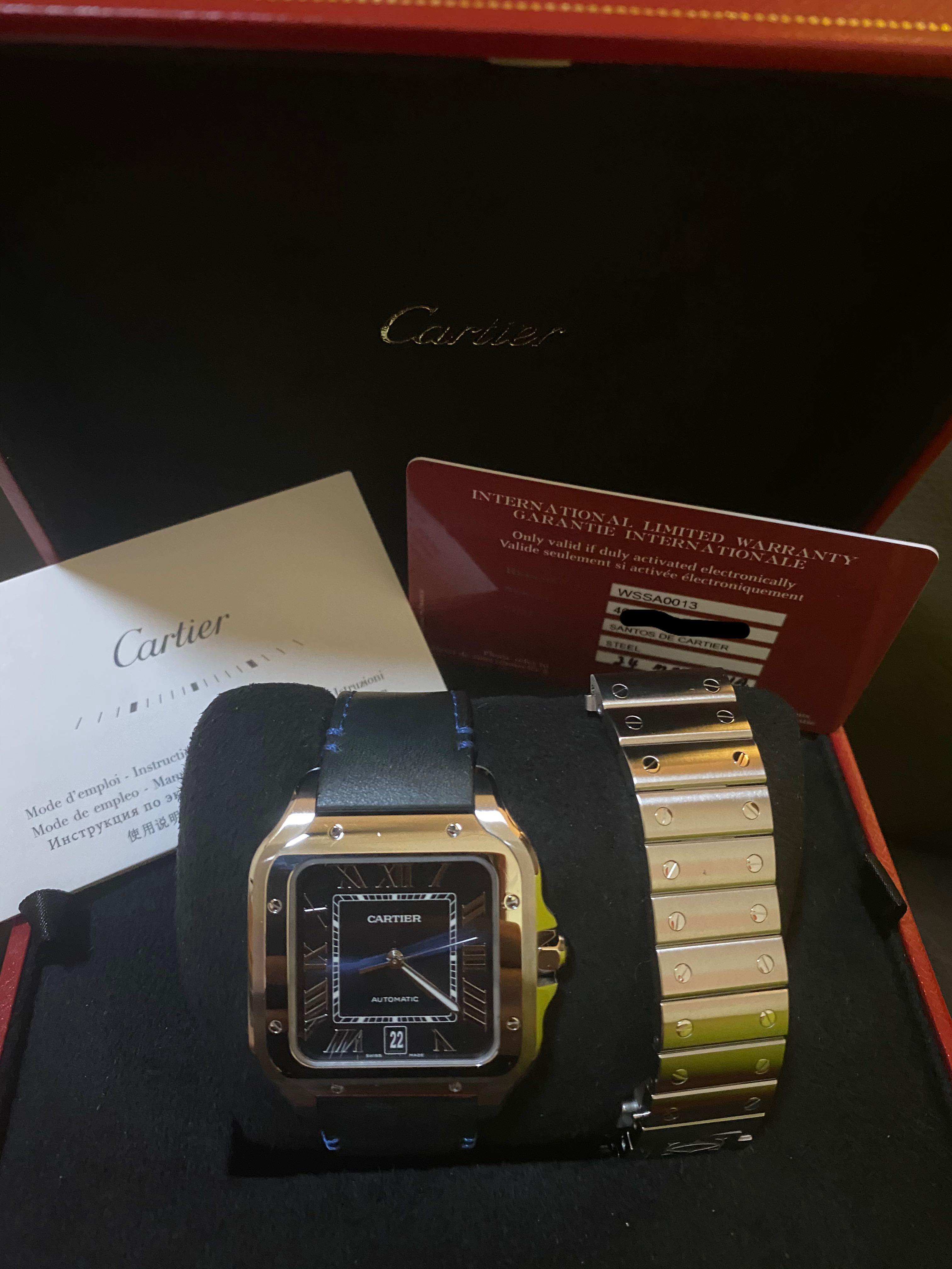 Cartier De Santos Large Gradient Blue Dial