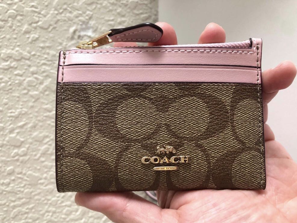 Coach Coin Purse in Pink, Luxury, Bags & Wallets on Carousell