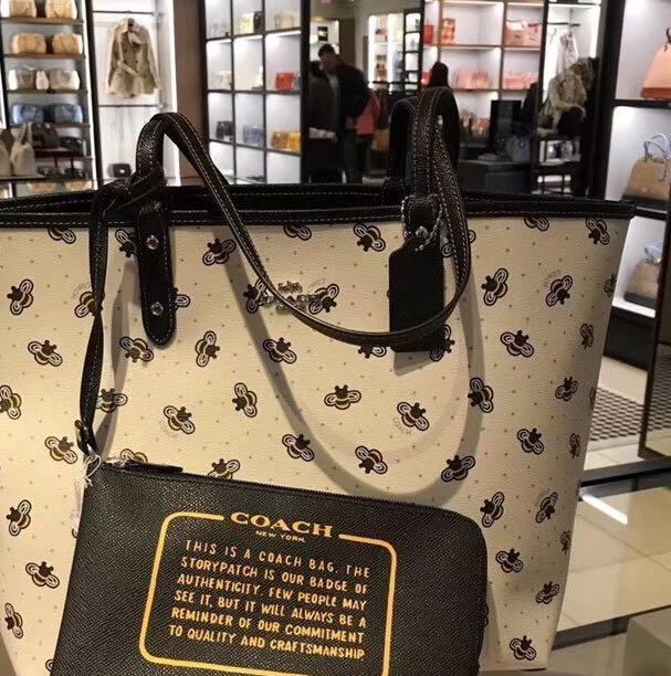 coach bee tote