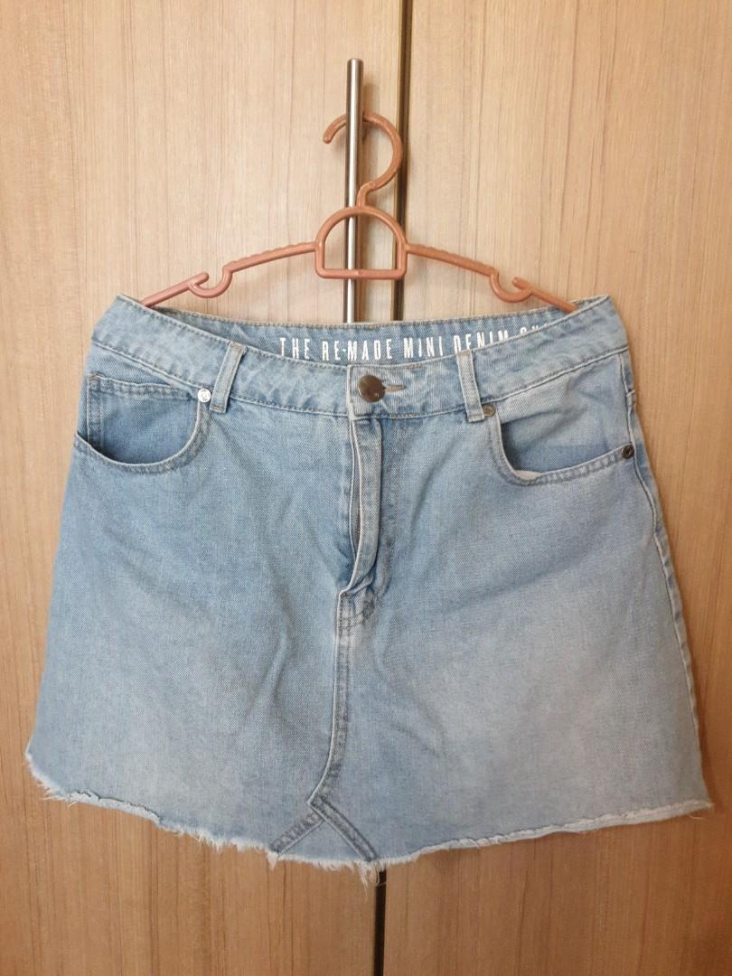Cotton On Denim Skirt Us Size 8 Women S Fashion Clothes