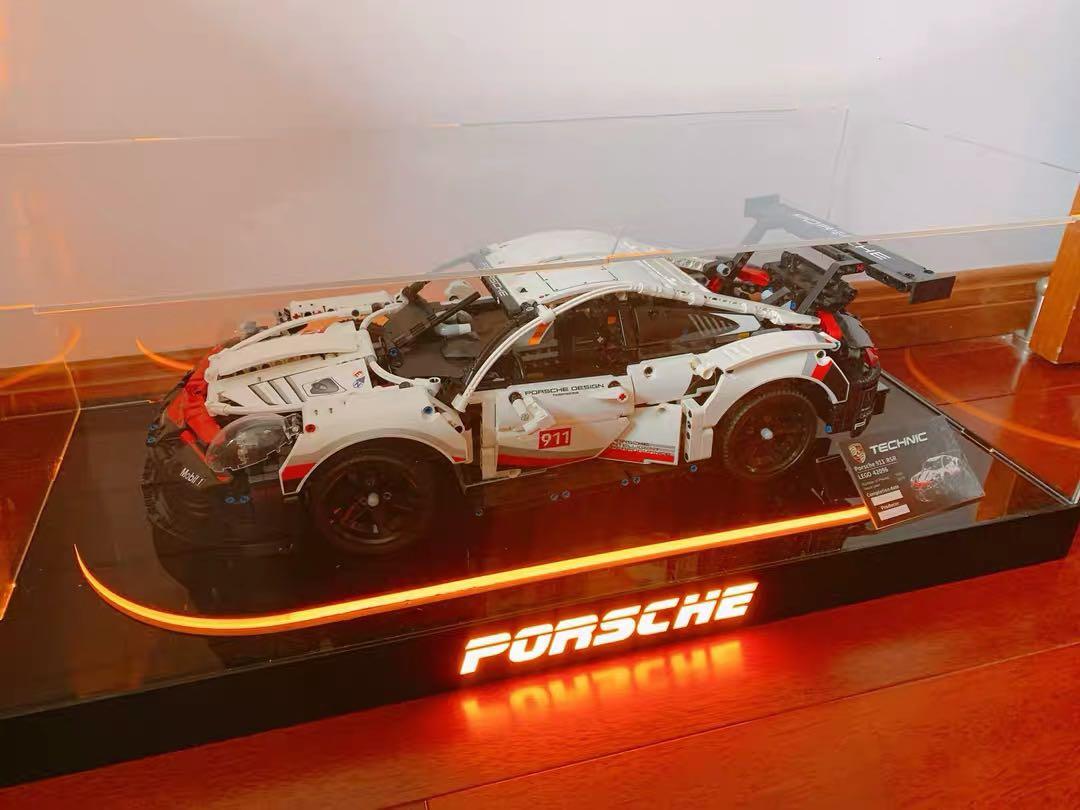 Customise design of acrylic display case for LEGO Technic 42096 Porsche