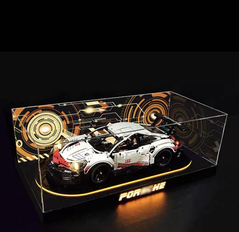Customise design of acrylic display case for LEGO Technic 42096 Porsche