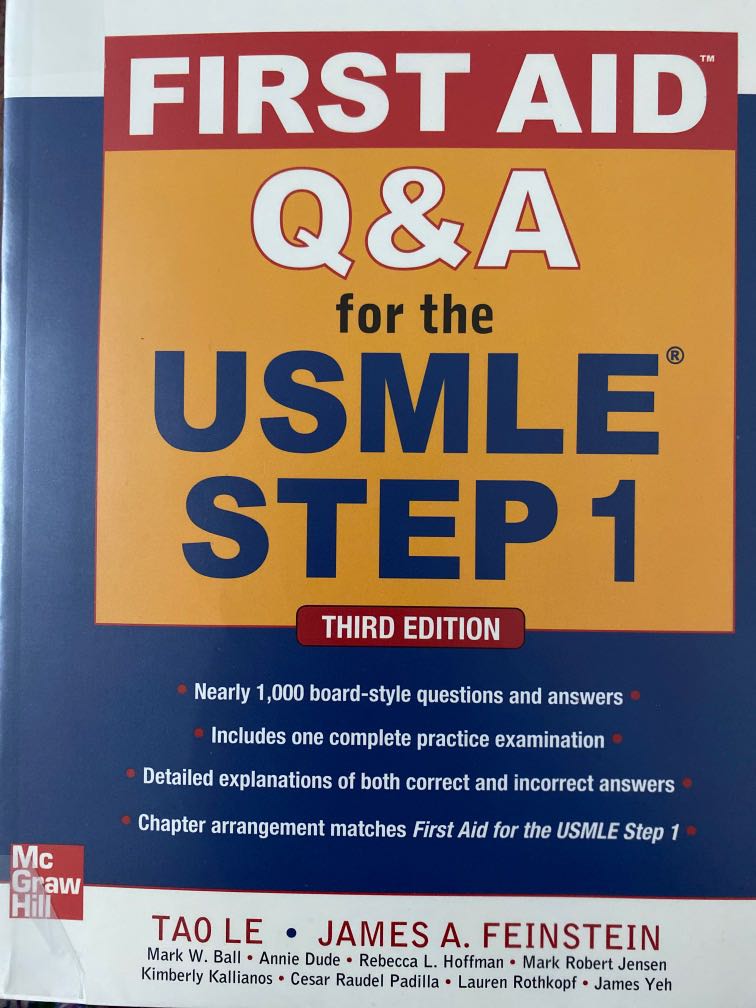 First Aid Q & A for the USMLE STEP 1 3rd edition by Tao Le