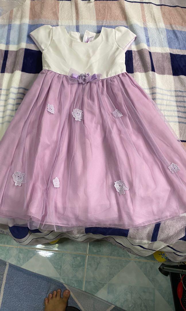 Girl s dress Purple and White colour Babies Kids Babies Kids