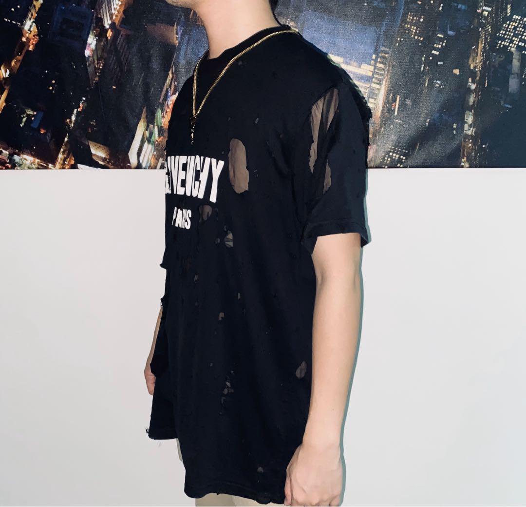 Givenchy t shirt ripped sales