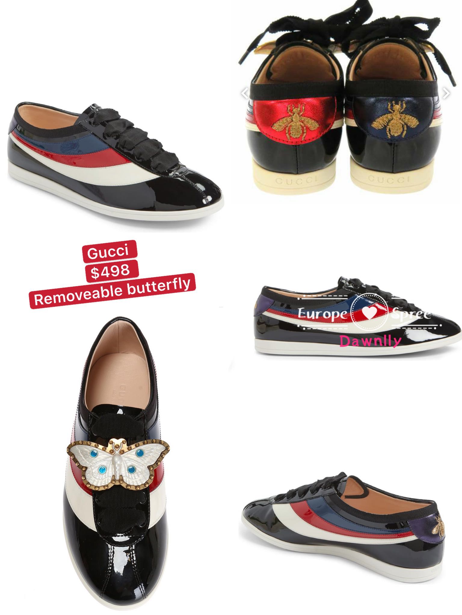 gucci butterfly loafers