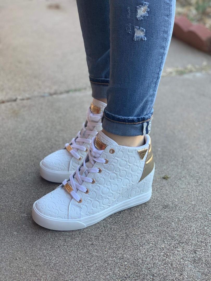Guess Wedge Shoes, Women's Fashion, Footwear, Heels on Carousell