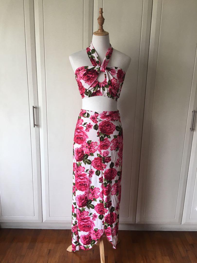 Two piece hot sale hawaiian dress