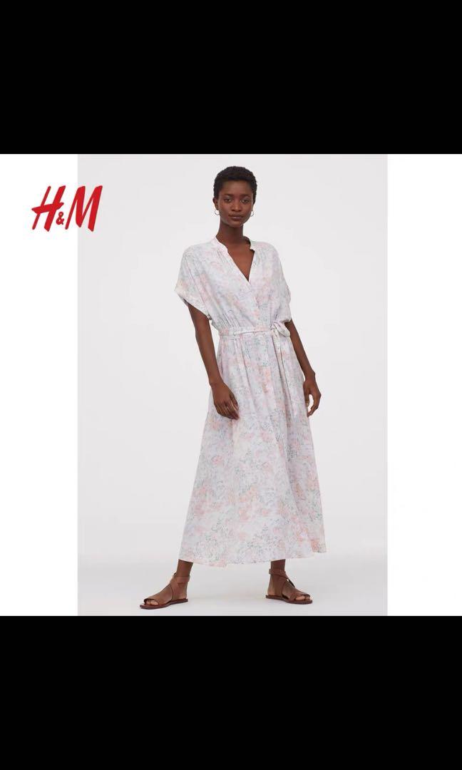 Hu0026M button front floral midi shirt dress, Women's Fashion, Tops, Sleeveless  on Carousell