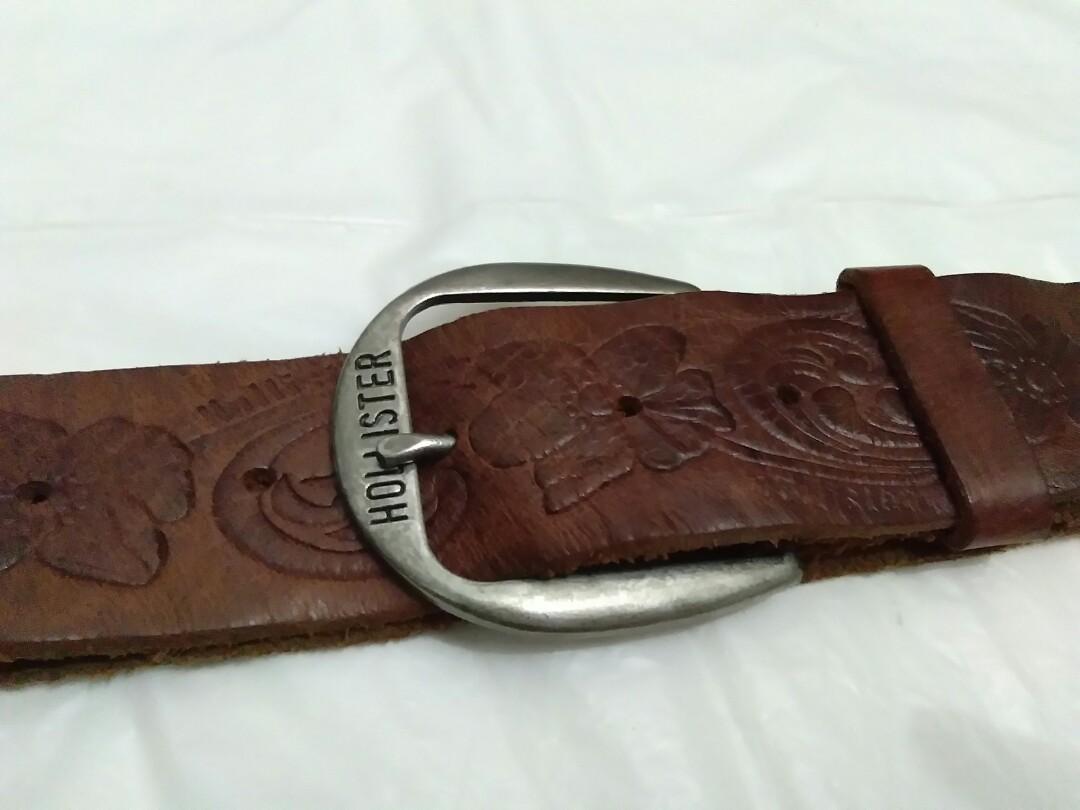 Hollister leather belt top
