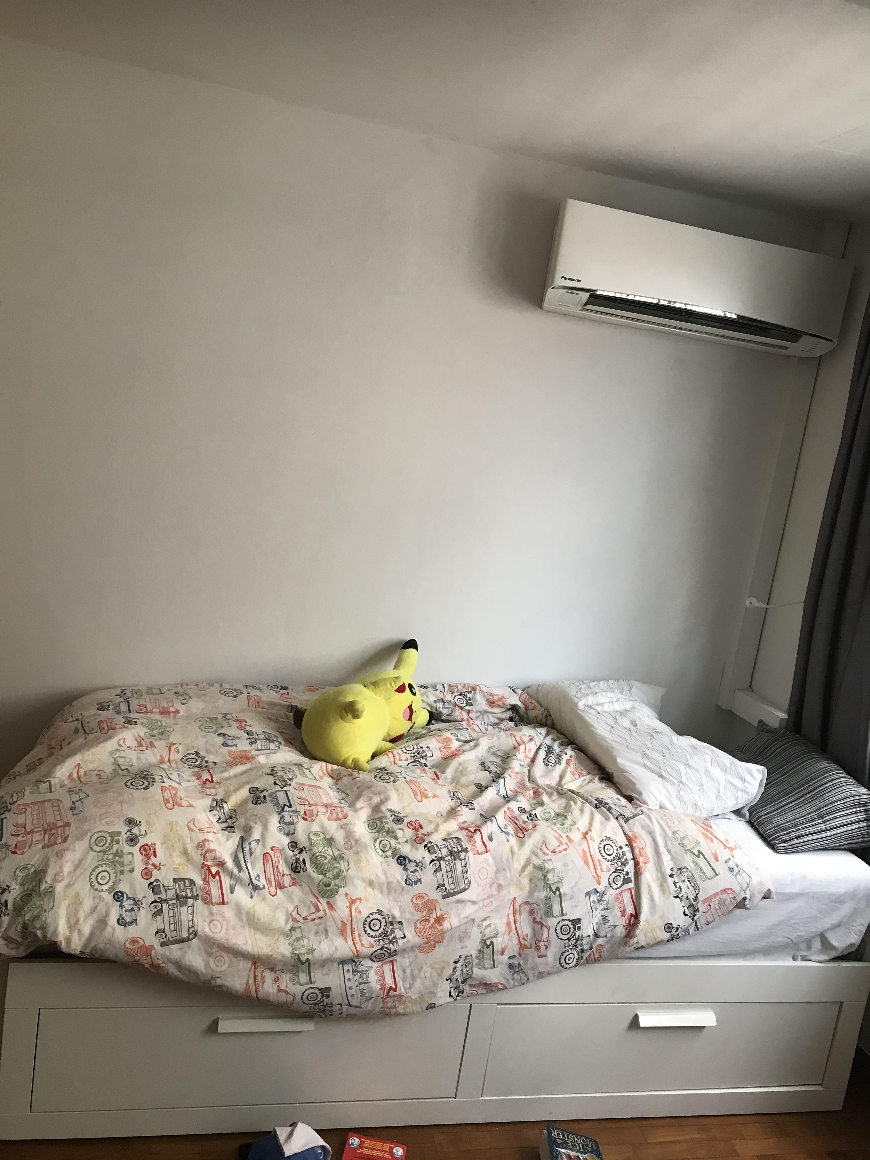 Ikea single with pull out additional bed, Furniture, Beds ...