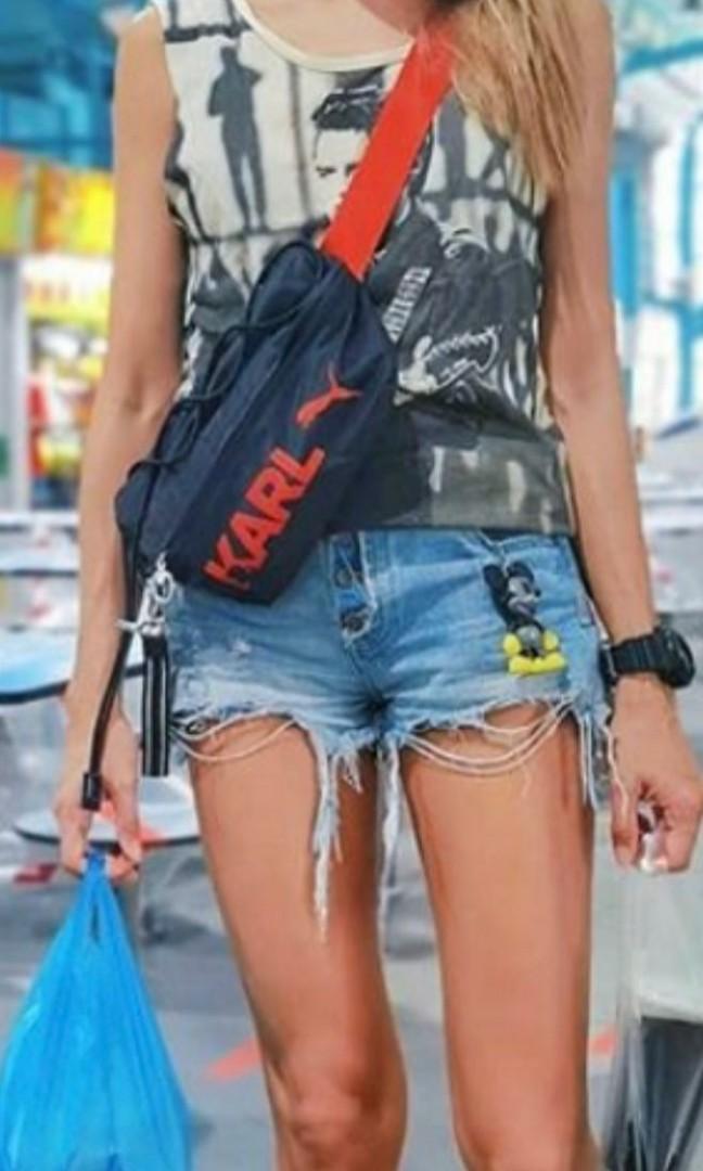 Authentic KARL lagerfeld Waist Bag X Puma, Women's Fashion, Bags
