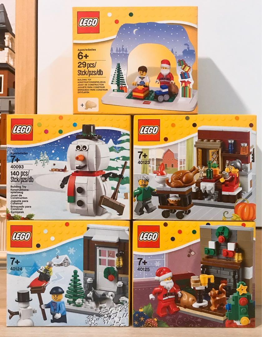 Lego 40093 Snowman 40123 Thanksgiving Feast 40124 Winter Fun 40125 Santa S Visit 6077620 Santa Set 40121 Painting Easter Eggs 40153 Birthday Cake Set 40122