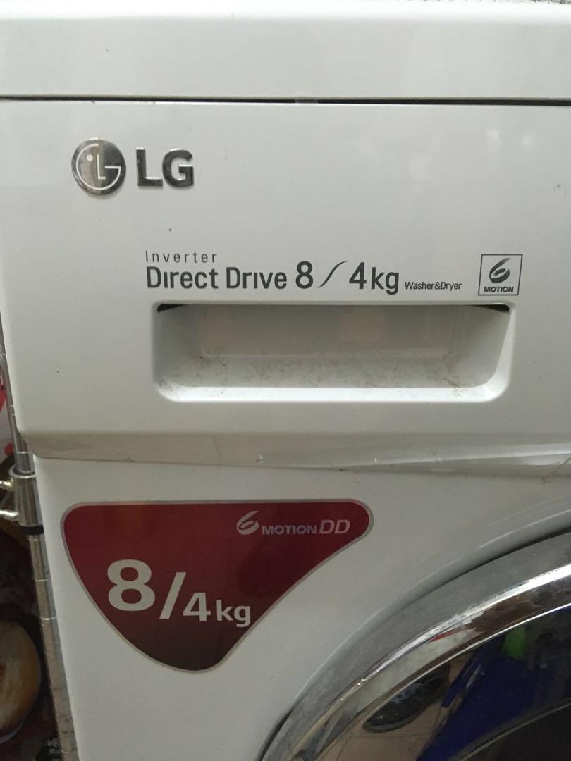 LG Inverter Direct Drive 8洗衣機, 家庭電器, 洗衣機及乾衣機 Carousell