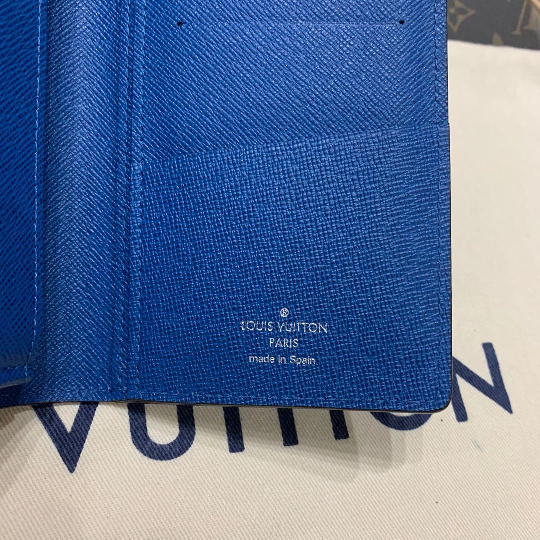 LOUIS VUITTON Brazza Monogram Canvas Bifold Wallet Blue - 15% OFF