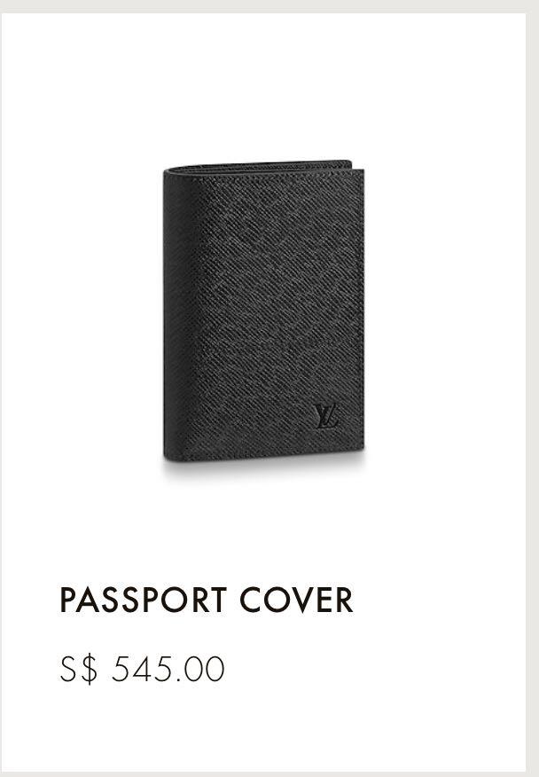 Louis Vuitton Black Taiga Leather Passport Holder
