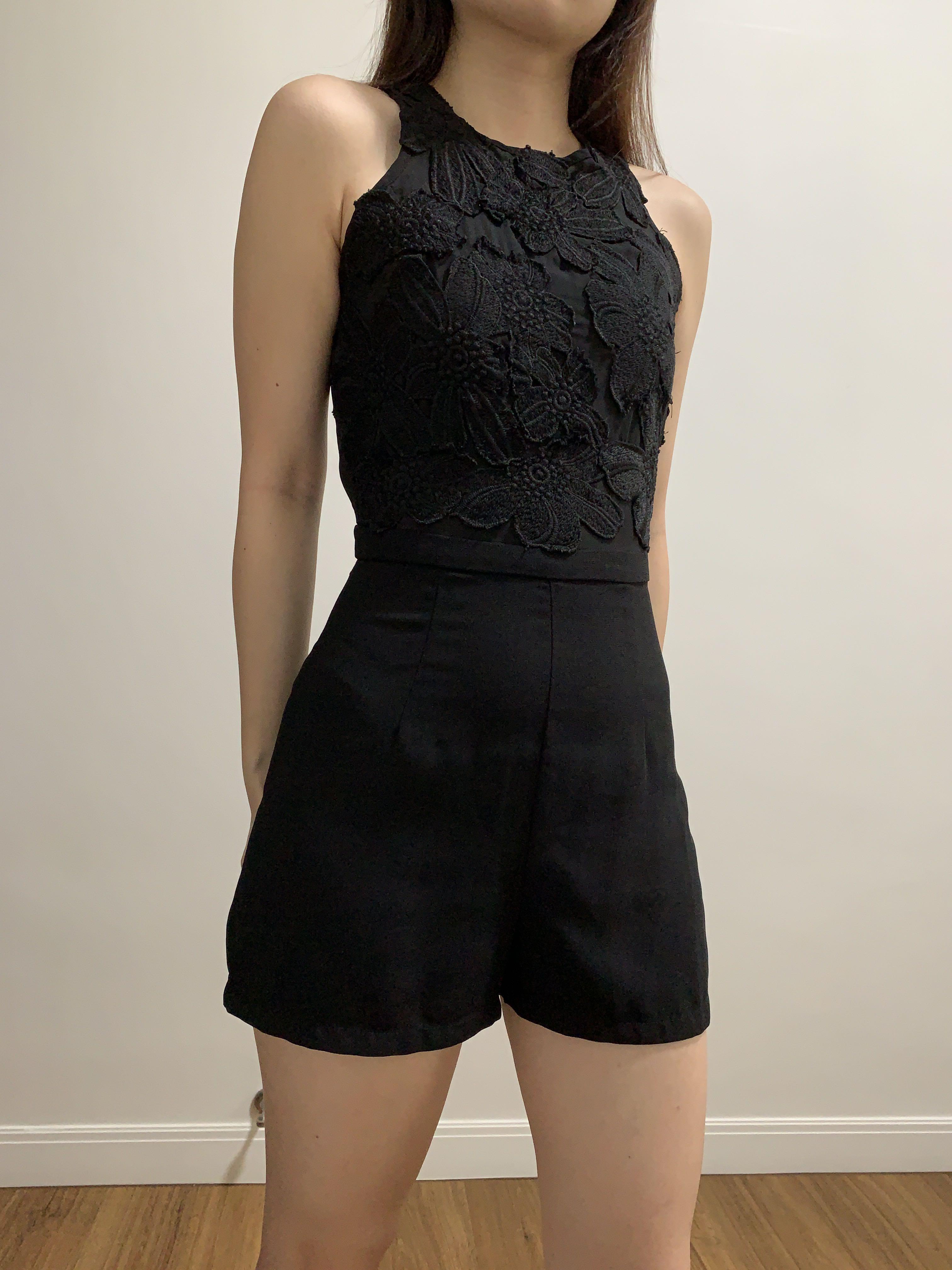 Mds Black Lace Romper Women S Fashion Clothes Rompers Jumpsuits On Carousell Alibaba.com offers 3,709 black mesh romper products. carousell