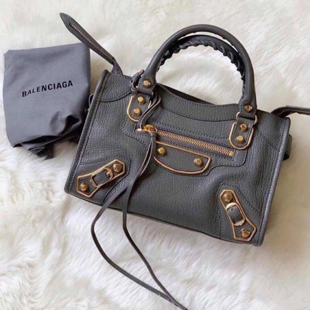 balenciaga gris taupe metallic edge