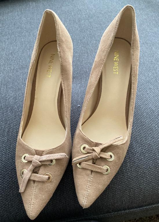 nine west taupe heels