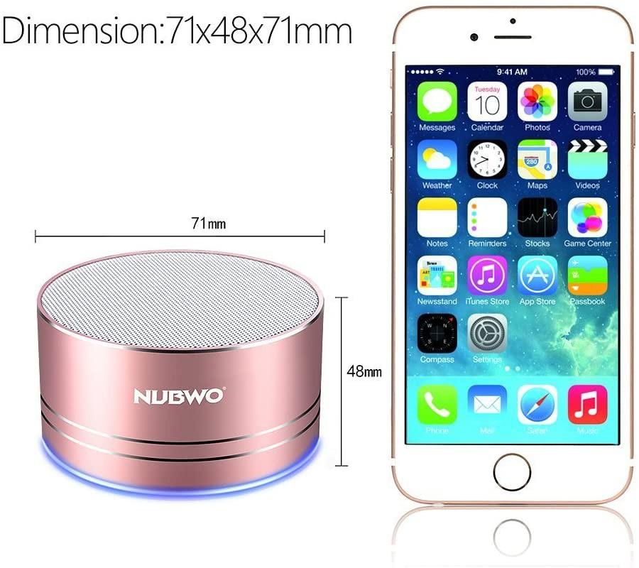 NUBWO Mini Wireless Bluetooth Speaker Portable Rose Gold A2Pro, Audio