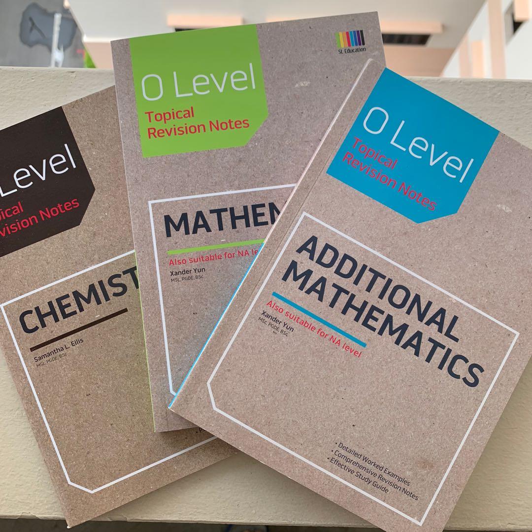 O Level Topical Revision Notes Chemistry/ Mathematics/ Additional Maths ...