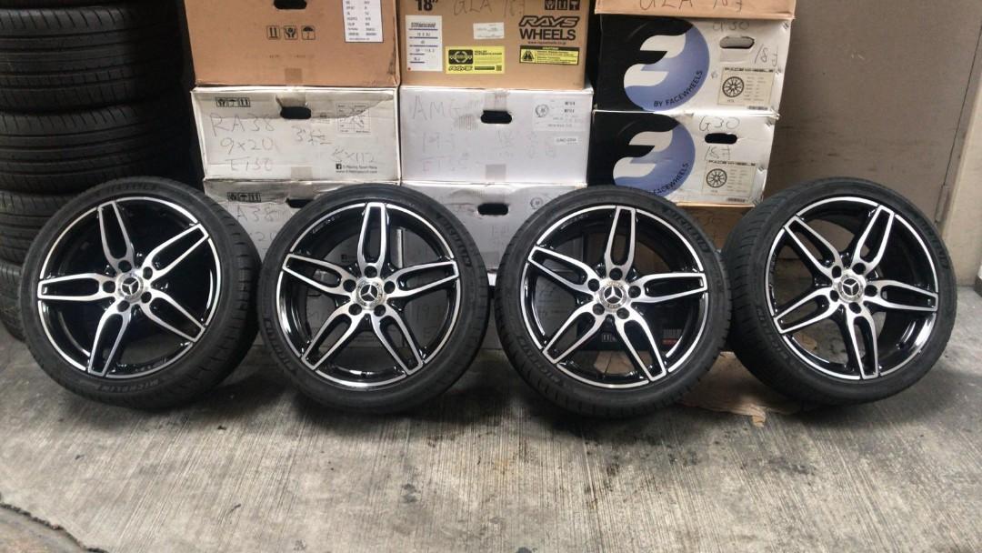 Original Mercedes AMG line rims 18 inch, Car Accessories, Tyres & Rims ...