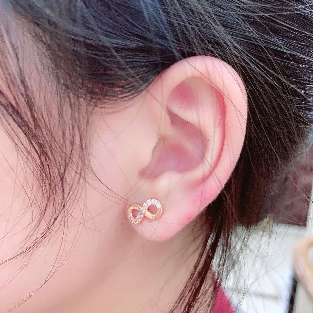 Pandora ROSE GOLD infinity earrings Women s Fashion Jewelry