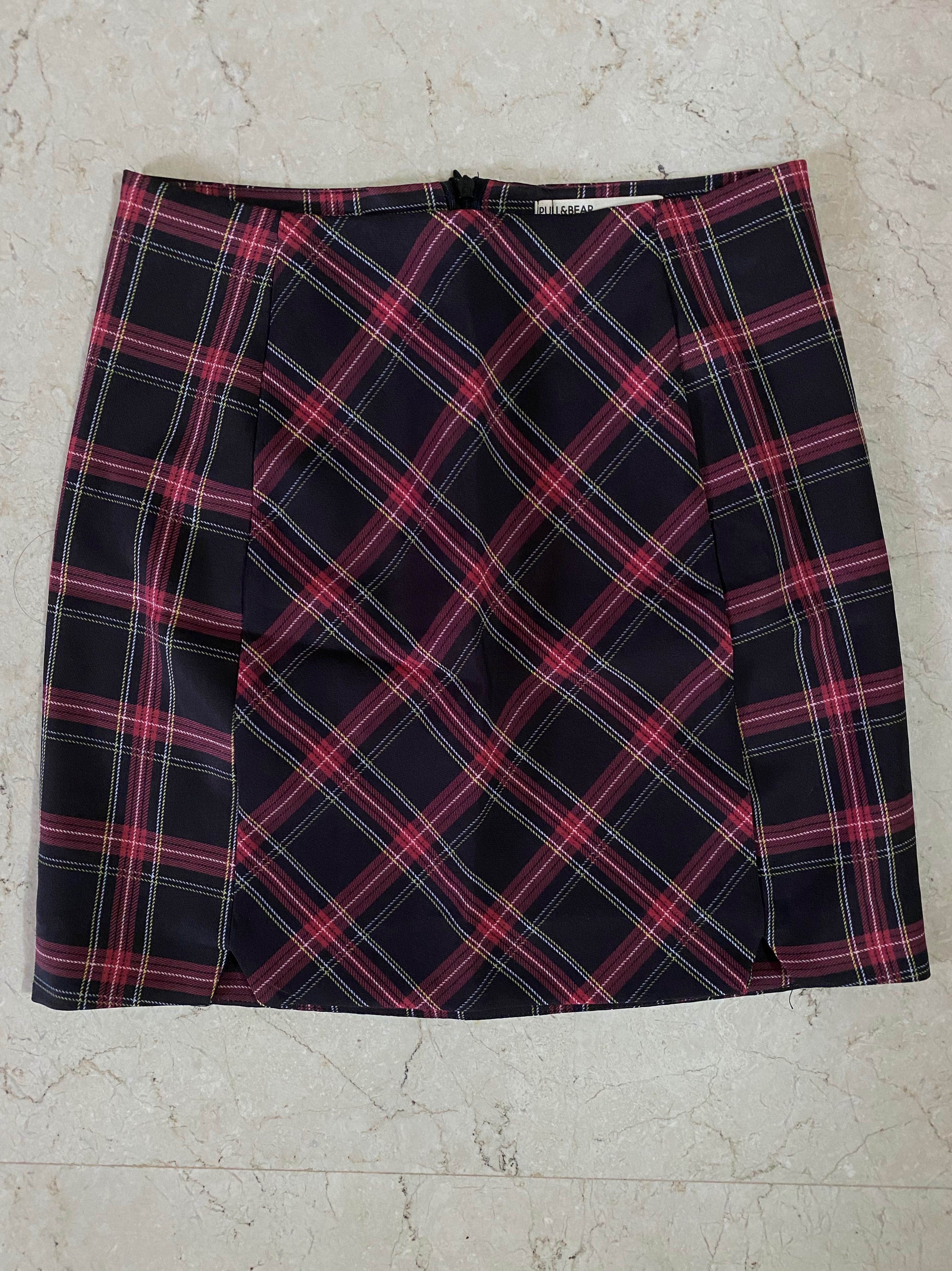 Pull and bear plaid skirt Clearance