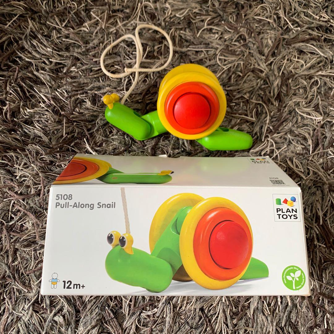 wooden snail toy