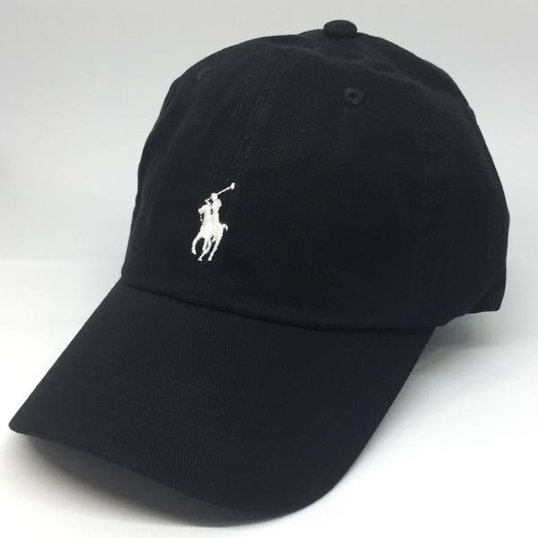 Polo Ralph Lauren Baseball Cap Black White Pony Women s Fashion