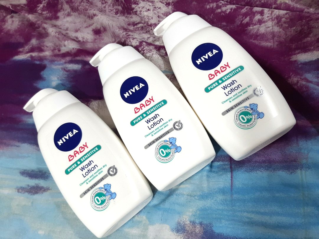 nivea baby pure & sensitive wash lotion