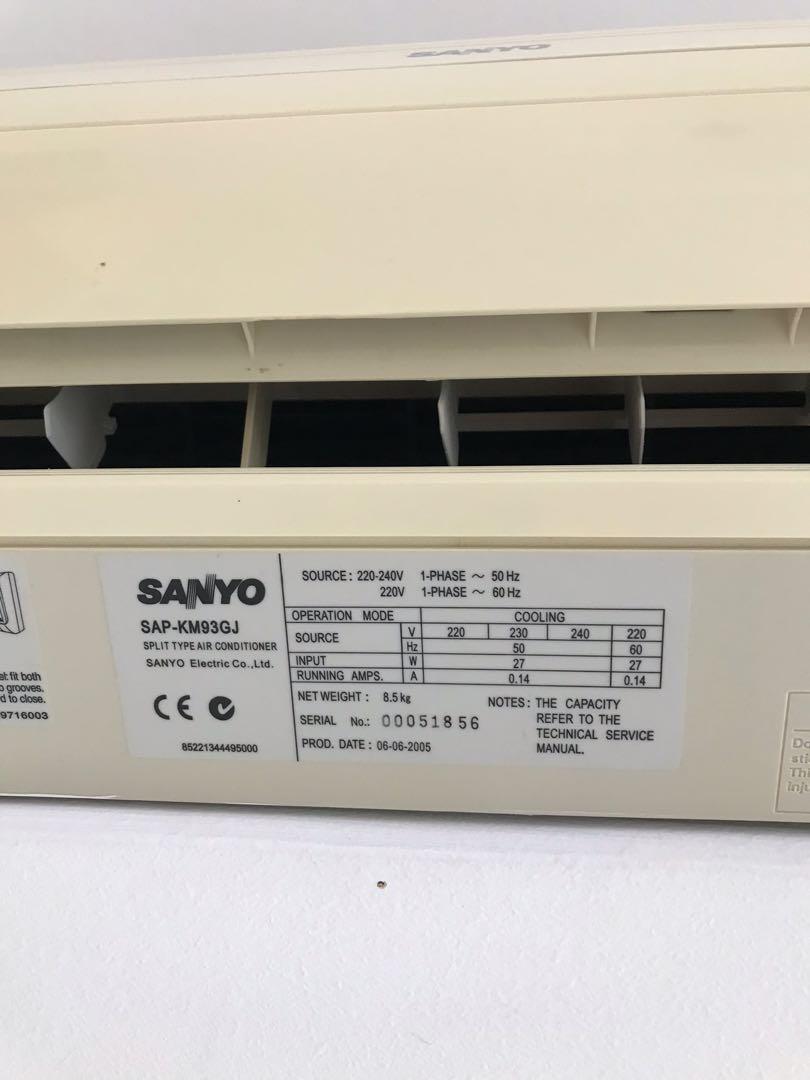 Sanyo System 3 Split Aircon, TV & Home Appliances, Air Conditioners