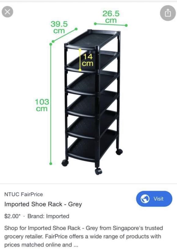 Shoe Rack from Fairprice NTUC