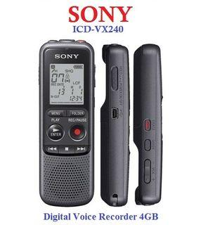 SONY ICD-PX240 Digital Voice Recorder 4GB PX Series NEW (Export)