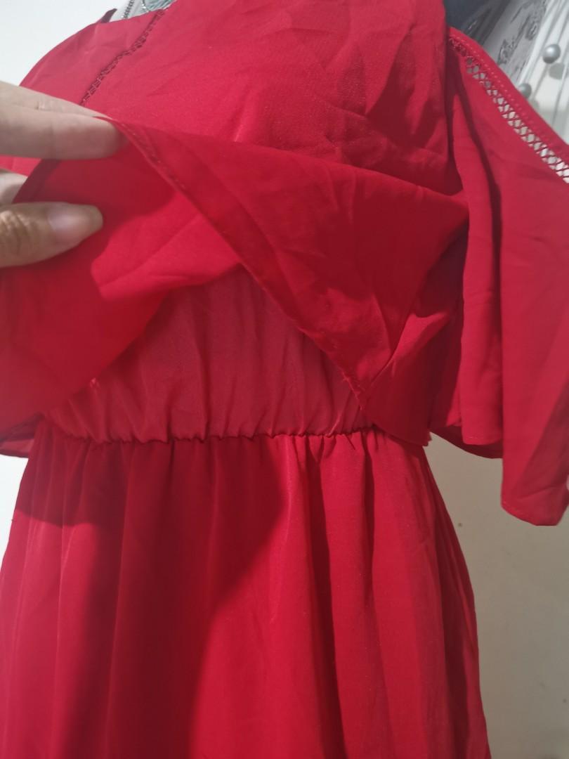vero moda red maxi dress