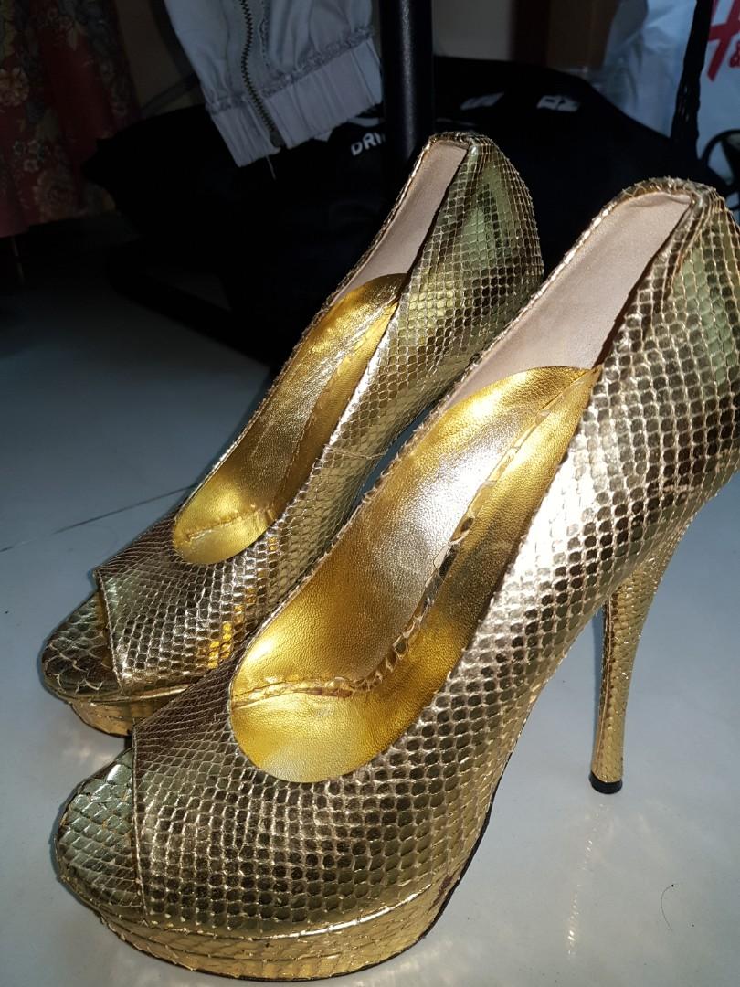 versace snakeskin heels