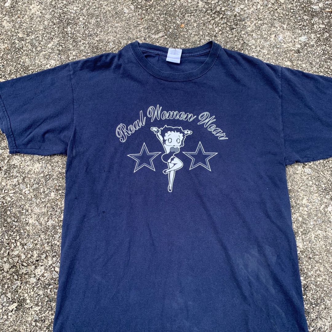 Vintage Dallas Cowboys Betty Boop T-shirt Size L Sleep