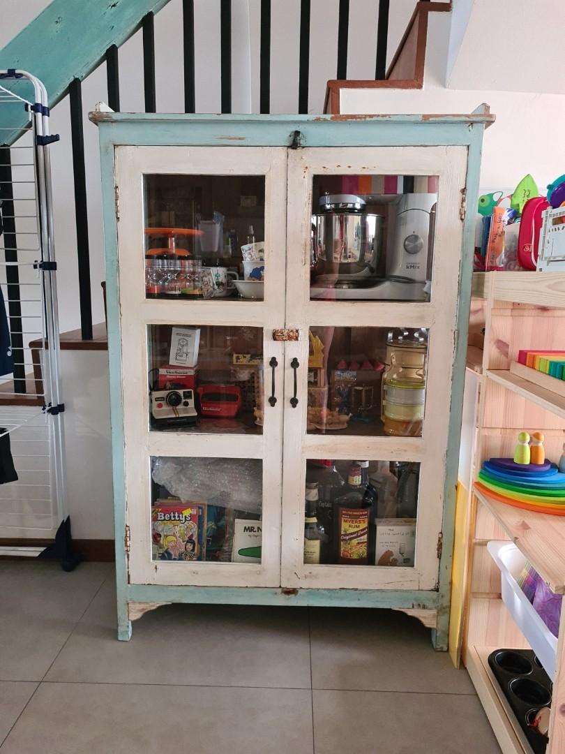 Vintage Display Cabinet Shelf Mint Shabby Chic Furniture Shelves Drawers On Carousell