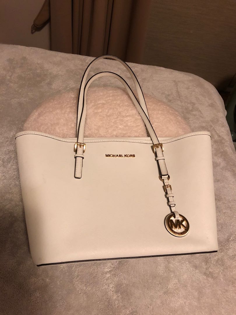 white mk purse