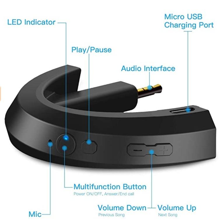 NoCheapNoSell.Wireless Bluetooth Adapter Bose QuietComfort 15 Headphones Bluetooth 4.1 Receiver for Bose QC15 Acoustic Noise Canceling Headphones Audio Headphones Headsets on Carousell